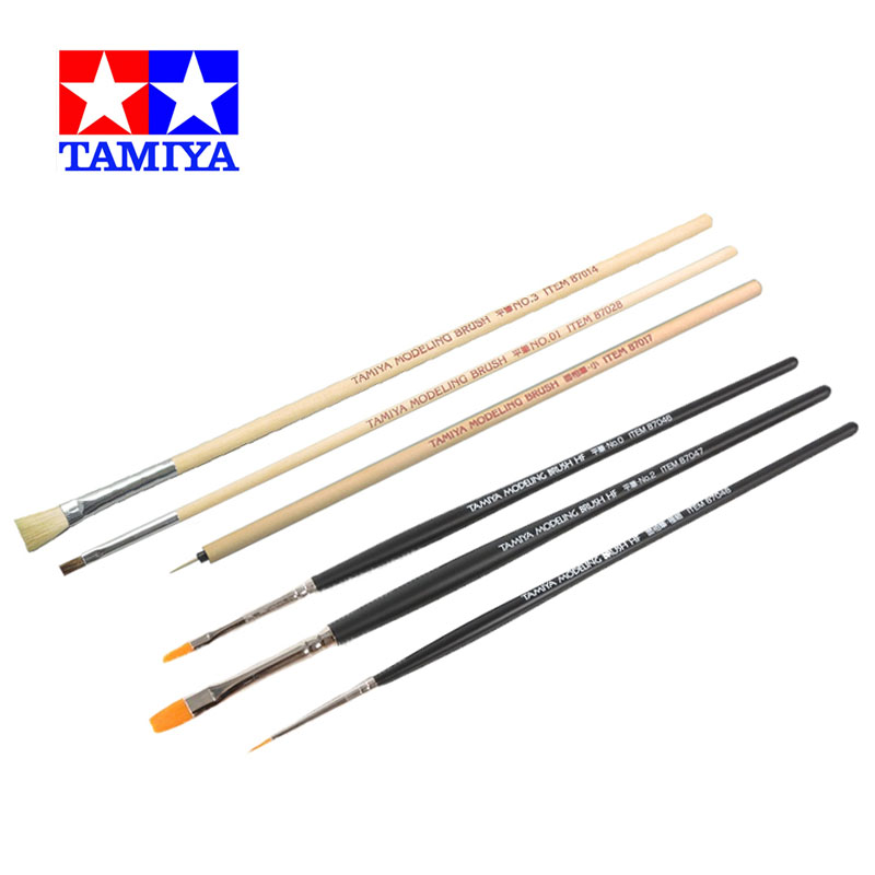 Tamiya Model Paint Set - TAMIYA 87066/87067 Pędzel do modelowania HF