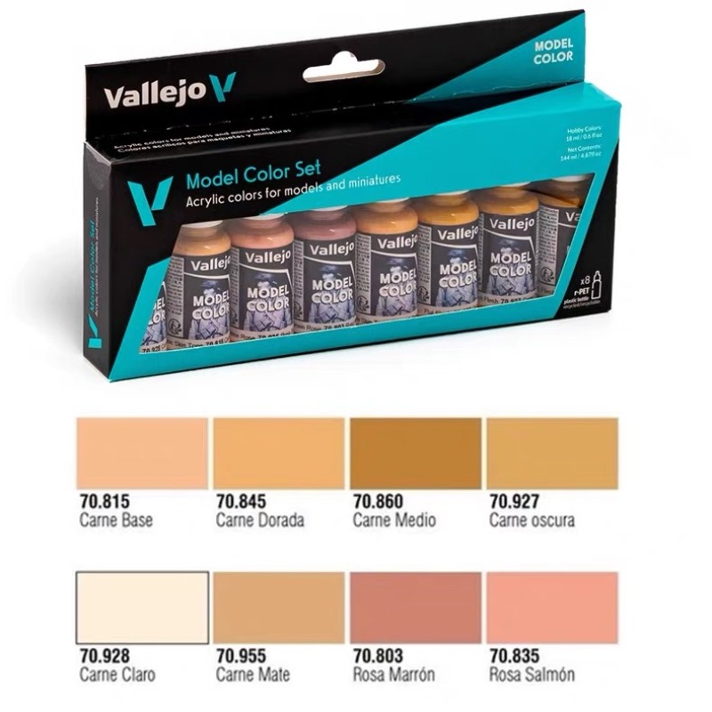 Tamiya Model Paint Set - Zestaw farb akrylowych Vallejo 70124, ekologiczne