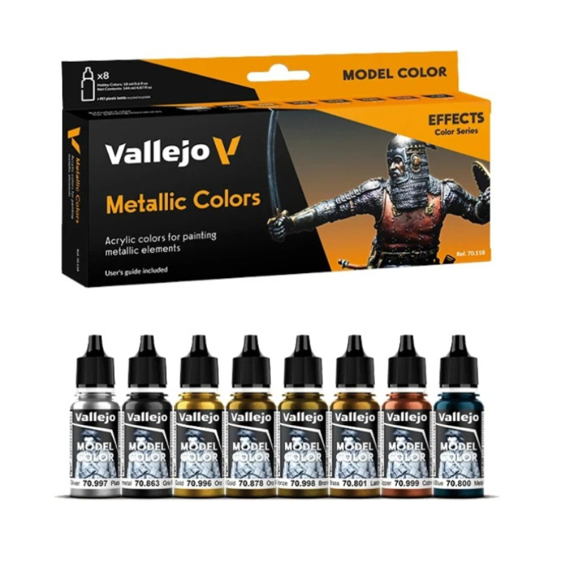 Tamiya Model Paint Set - Vallejo 70118 Metallic Color Ekologiczny Zestaw